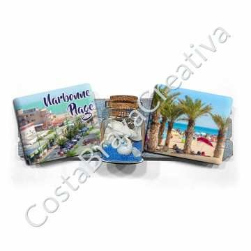 Souvenirs Narbonne-Plage – magnets en gros pour boutiques 1