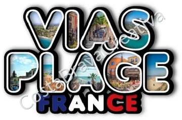 Souvenirs Vias-Plage – magnets en gros pour boutiques 1